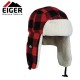 Czapka Eiger Fleece Korean Hat Red Check rozm. L/XL